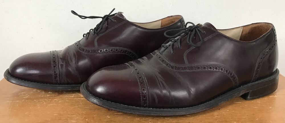Bostonian Impression Brown Leather Cap Toe Brogues Dress Shoes Oxfords Mens 9.5D